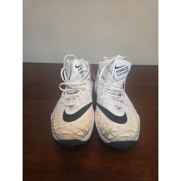 ​Nike Zoom Force Savage Elite TD Football Cleats White Black 923306-101 Size 14 main image 5